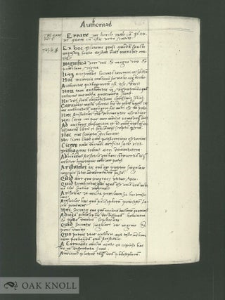 COMMONPLACE BOOKS: A HISTORY OF MANUSCRIPTS AND PRINTED BOOKS FROM ANTIQUITY TO THE TWENTIETH CENTURY.